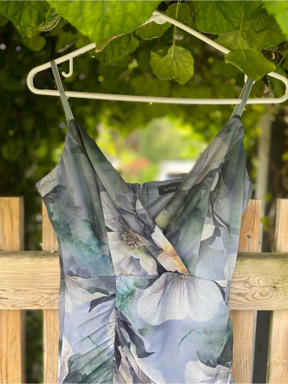 Floral V-Neck Spaghetti Strap Maxi Dress